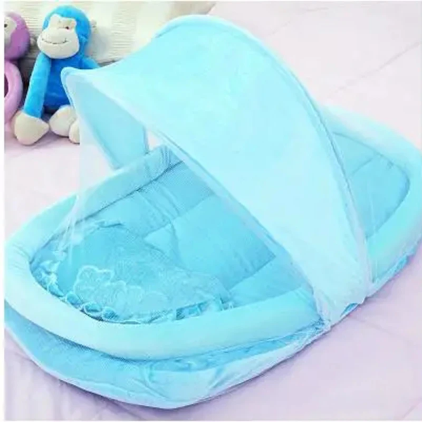 Ciel de lit bébé - berceau douillet bleu