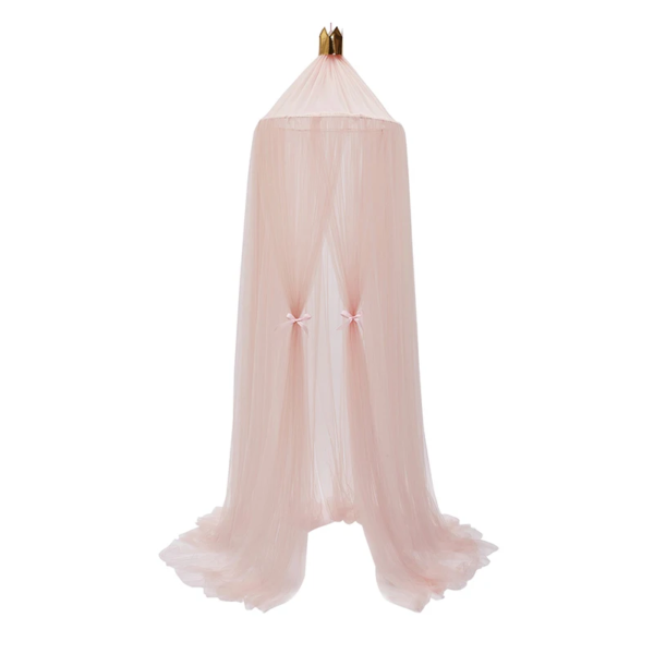 Ciel de lit bébé - lit couronne rose