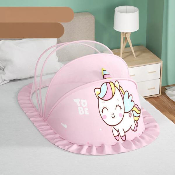 Ciel de lit bébé - tente magique, licorne enchantée, rêve rose